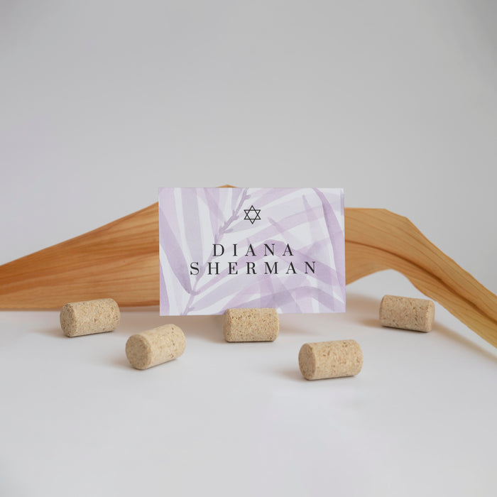 Lavender Bat Mitzvah Invitation Elegant Jewish Celebration Card