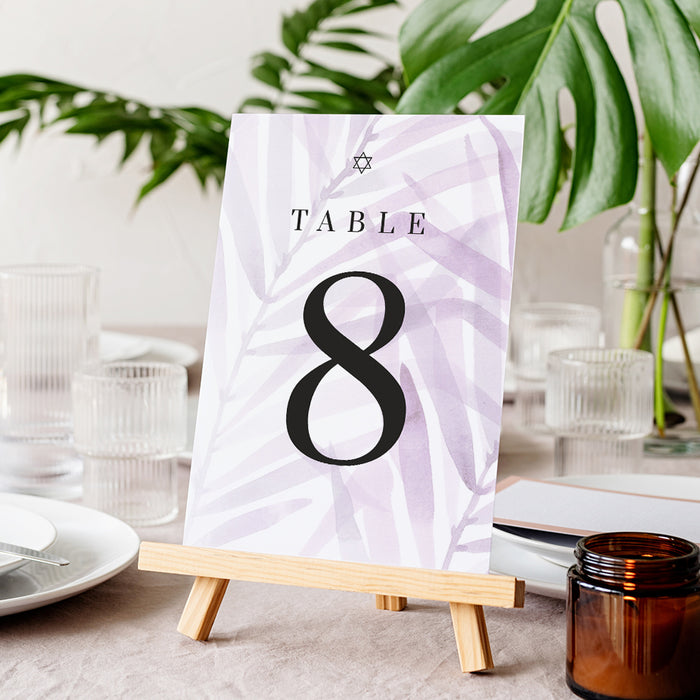 Lavender Bat Mitzvah Invitation Elegant Jewish Celebration Card