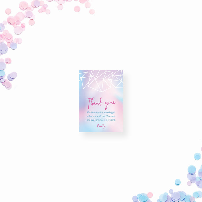 Pastel Bat Mitzvah Invitation Elegant Jewish Celebration Card