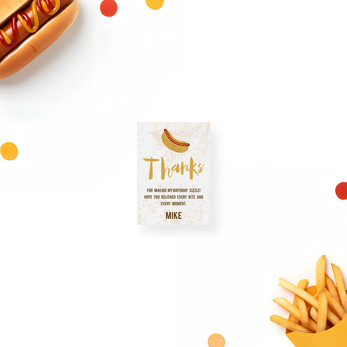 Personalized Barbecue Birthday Party Invitation Hot Dog Cookout