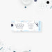 modern beers and BBQ birthday ticket invitation with blue and gray abstract brushstroke design