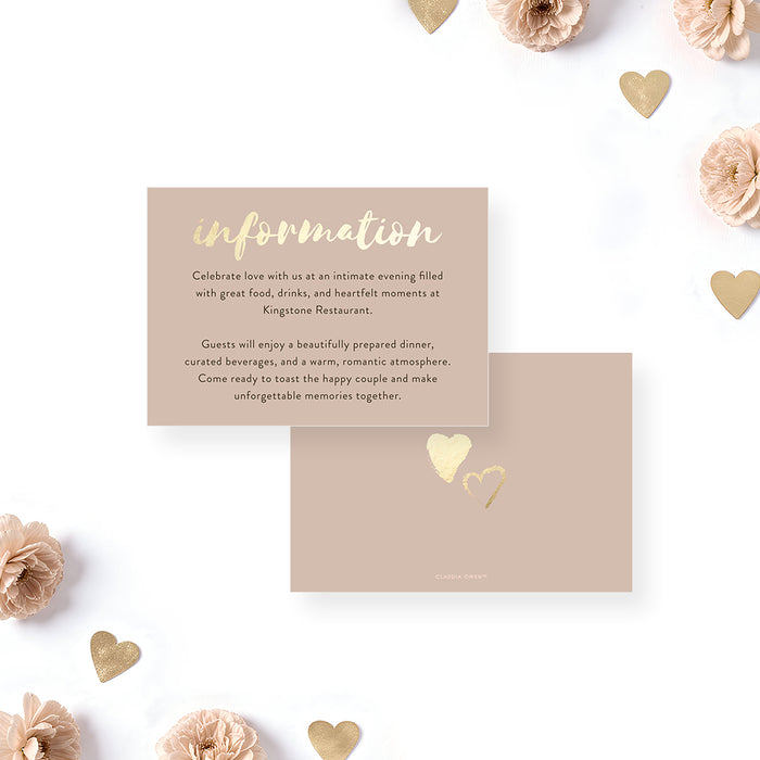 Personalized Photo Engagement Party Invitation with Gold Accents