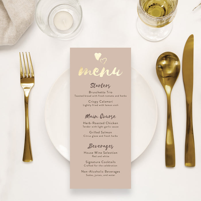 Personalized Photo Engagement Party Invitation with Gold Accents