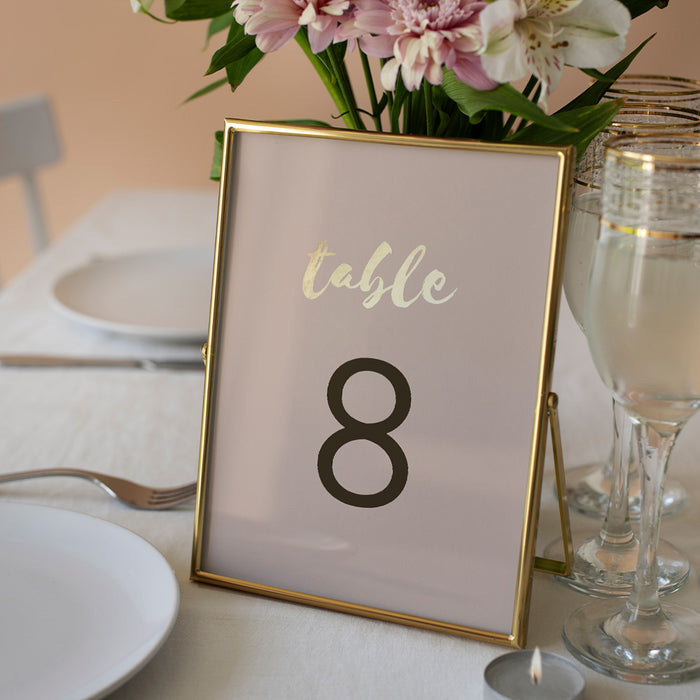 Personalized Photo Engagement Party Invitation with Gold Accents