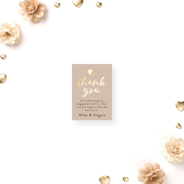 Personalized Photo Engagement Party Invitation with Gold Accents