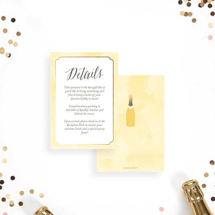 Elegant Pop the Champagne Birthday Invitation Card