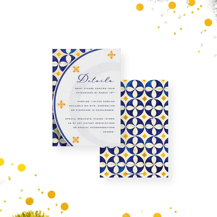 Birthday Dinner Party Invitation Card with Plate and Tablecloth Design, Italian-Inspired Event Invitations for Dinner Party