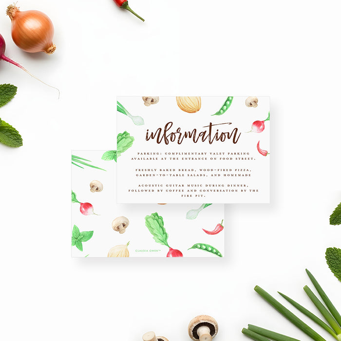 Dinner Party Invitation Vegetable Theme Cooking Birthday Invite