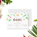 Dinner party invitation featuring vegetable illustrations for a cooking party, birthday dinner, or garden themed celebration.-front