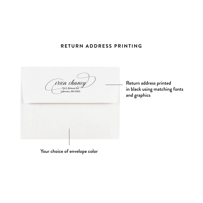 Custom address label designed to match elegant birthday invitation