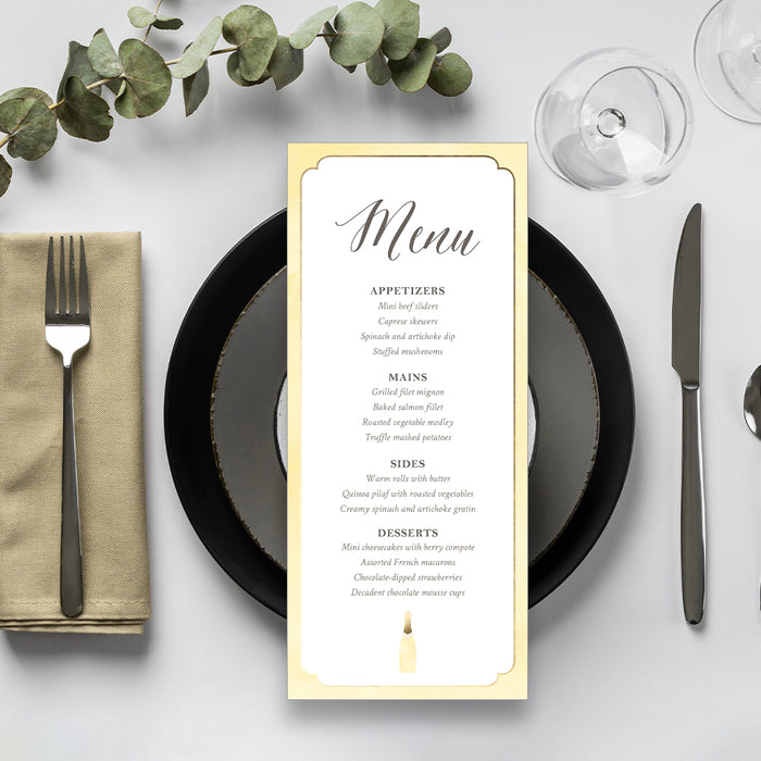 Elegant Pop the Champagne Birthday Invitation Card