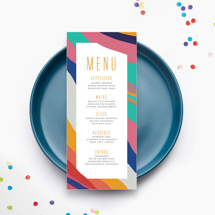 Unique and Creative Birthday Invitation Card with Colorful Artistic Pattern, Summer Party Invitations for All Ages