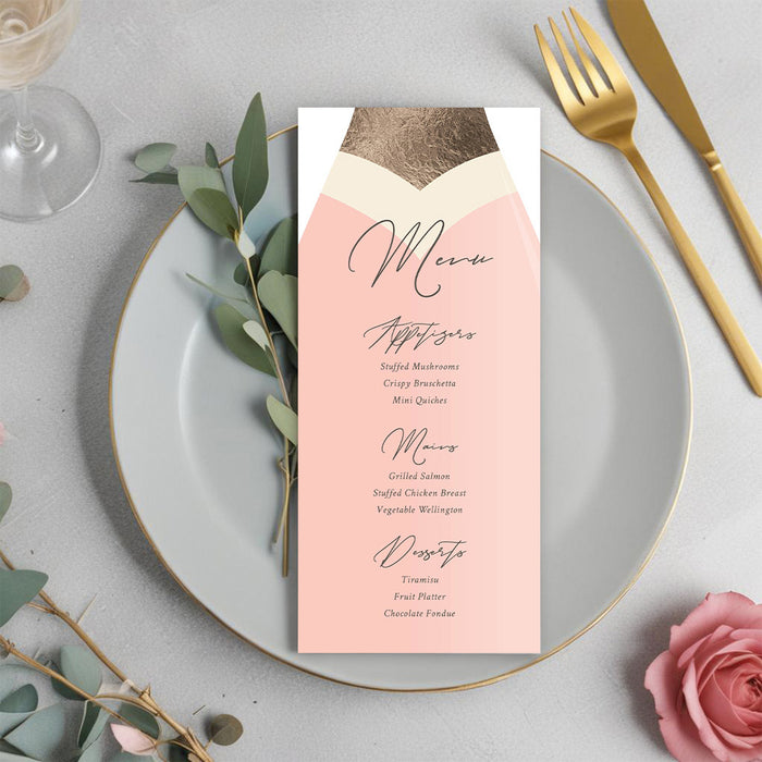 Champagne Bottle Birthday Invitation Elegant Party Card