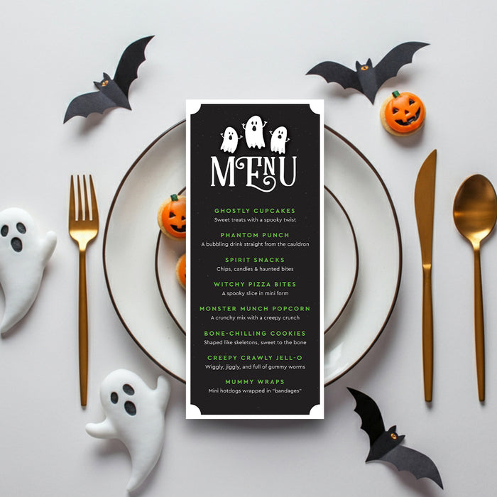 Halloween Birthday Invitation Cute Ghost Party Card