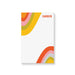 Personalized kids’ notepad featuring a vibrant modern abstract retro rainbow design with colorful arches