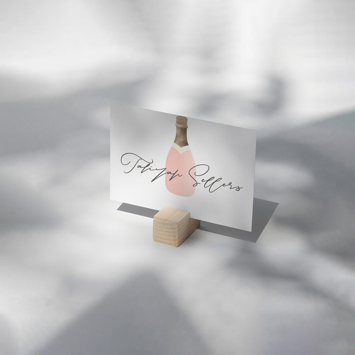 Champagne Bottle Birthday Invitation Elegant Party Card