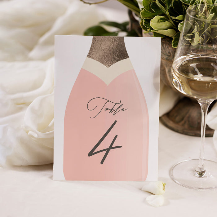 Champagne Bottle Birthday Invitation Elegant Party Card