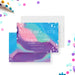 Colorful abstract paint save the date birthday card with vibrant artistic design, modern party invitation with bold colors-front-back