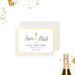 Champagne bottle save the date card for a milestone birthday or cocktail party celebration.-front