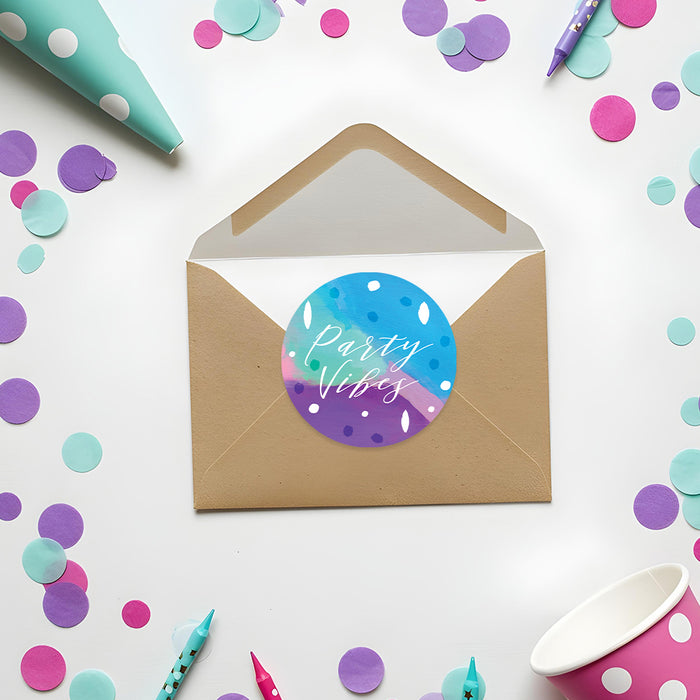 Colorful Birthday Invitation Abstract Paint Girls Party Invite