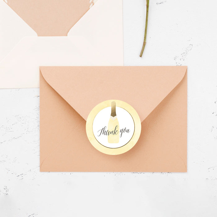 Elegant Pop the Champagne Birthday Invitation Card