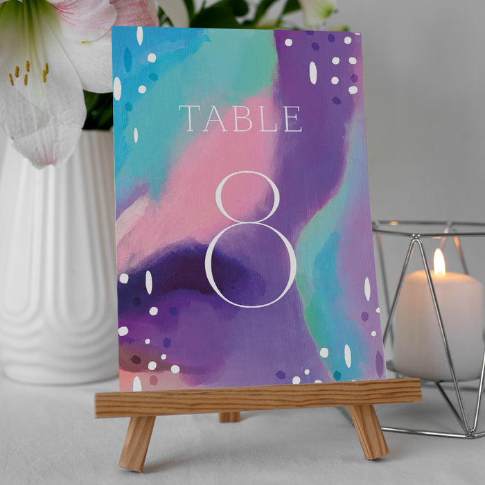 Colorful Birthday Invitation Abstract Paint Girls Party Invite