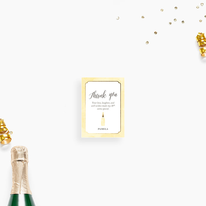 Elegant Pop the Champagne Birthday Invitation Card