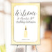 Birthday welcome sign with a champagne bottle, perfect for milestone birthdays, bridal showers, or bachelorette parties.
