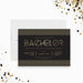 Black and gold bachelor party invitation modern elegant design-front