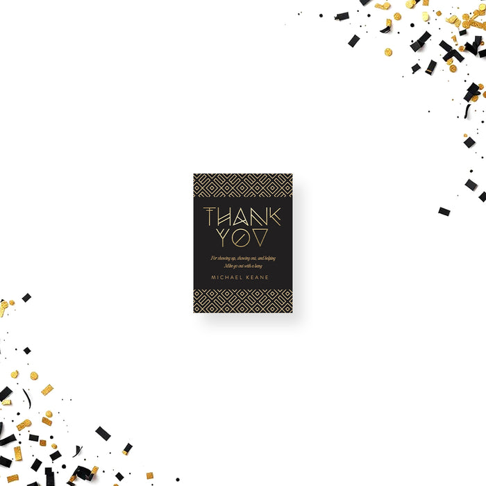 Bachelor Party Invitation Black Gold Elegant Men’s Invite