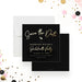 Black elegant bachelorette save the date card modern bridal party announcement-front-back