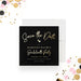 Black elegant bachelorette save the date card modern bridal party announcement-front