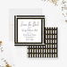 Black and gold charity gala save the date card with elegant border and personalized event details-front-back
