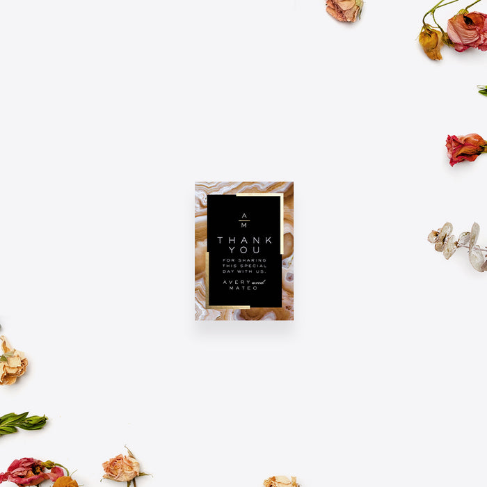 Black and Gold Geode Wedding Invitation Elegant Formal Design