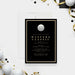 black golf tournament invitation featuring a golf ball illustration, elegant gold border, and custom event details-front