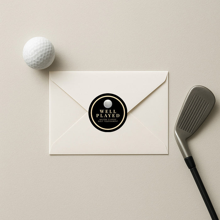 Golf Tournament Invitation Black and Gold Event