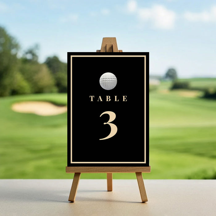 Golf Tournament Invitation Black and Gold Event