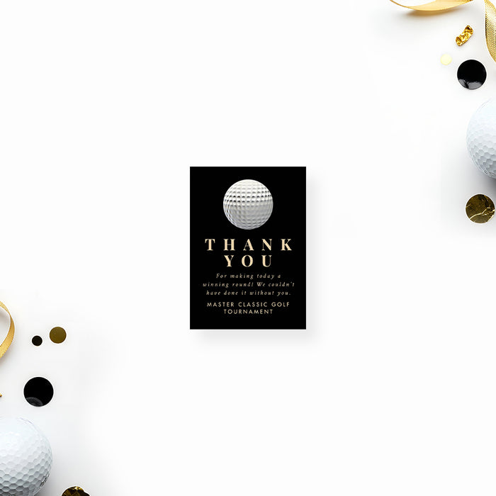 Golf Tournament Invitation Black and Gold Event