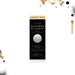 Personalized golf tournament ticket invitation with black and gold design and golf ball illustration