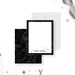Black Marble Retirement Thank You Cards. Front and matching black marble back displayed with a white envelope.