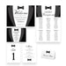 Black tie digital stationery template set featuring tuxedo design, invitation, welcome sign, seating chart, table numbers, place cards, and menu cards for weddings, birthdays, and elegant celebrations