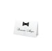 Black tie place card template with tuxedo design, editable digital file for weddings, anniversaries, and formal dinner events