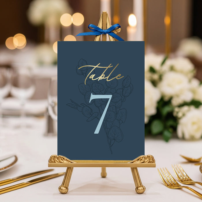 Blue Floral Wedding Invitation Botanical