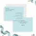 Modern minimalist blue wedding invitation with clean layout and elegant typography for a stylish wedding celebration-front-back