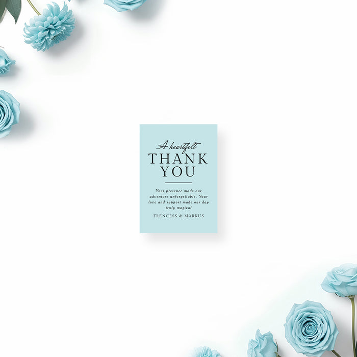 Modern Wedding Invitation Minimalist Blue Elegant Invite