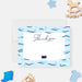 Blue whale baby shower thank you card with under the sea theme
