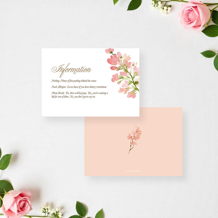 Personalized Blush Pink Watercolor Floral Baby Shower Invitation
