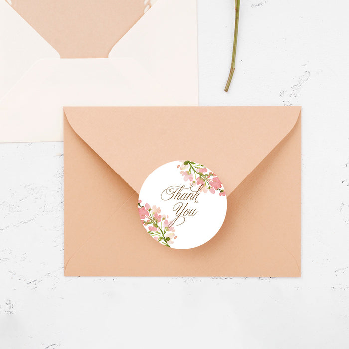 Personalized Blush Pink Watercolor Floral Baby Shower Invitation