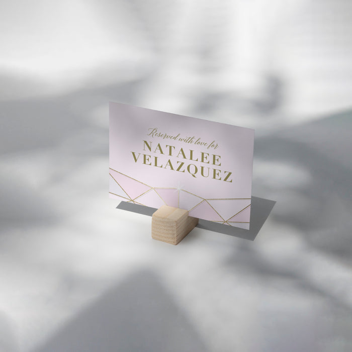 Blush Pink Wedding Invitation Jewel Inspired Design