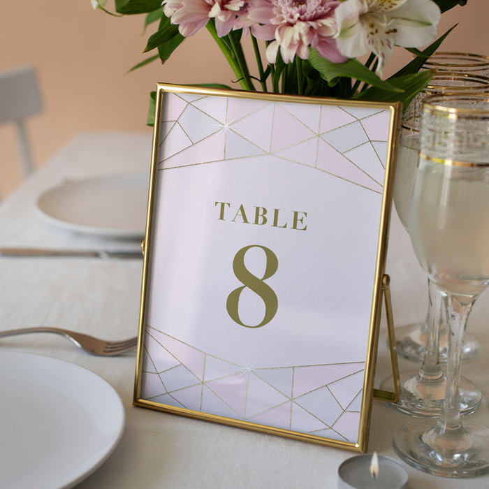 Blush Pink Wedding Invitation Jewel Inspired Design